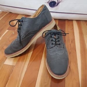 Tom's Brogue Oxfords Aviator Twill 9 $30